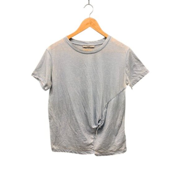AllSaints Womens M Ashley Devo Tee Light Blue Cotton Short Sleeve Casual T-Shirt - Picture 1 of 9